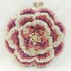 Blue Flower Diamond Multicolored Foral Evening Clutches Purse Luxury Crystal Women Metal Wedding Prom Handbags Rhinestone Bag