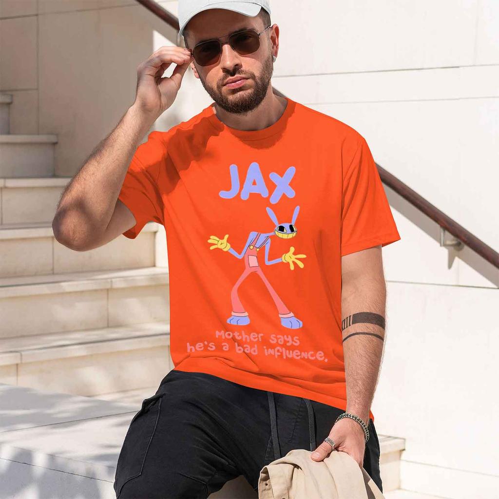 2026 New Jax Purple Rabbit Anime Graphic Tee Funny Character Cotton Short Sleeve Tshirt For Unisex And Unisex