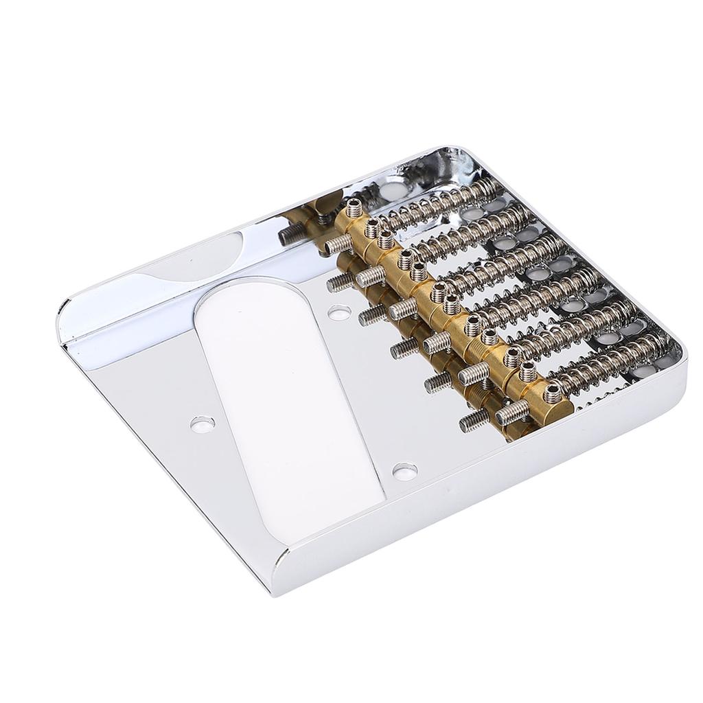 54mm Guitar Bridge with Brass Barrel Saddles 6 String Metal Bridge Replacement for Telecaster Electr