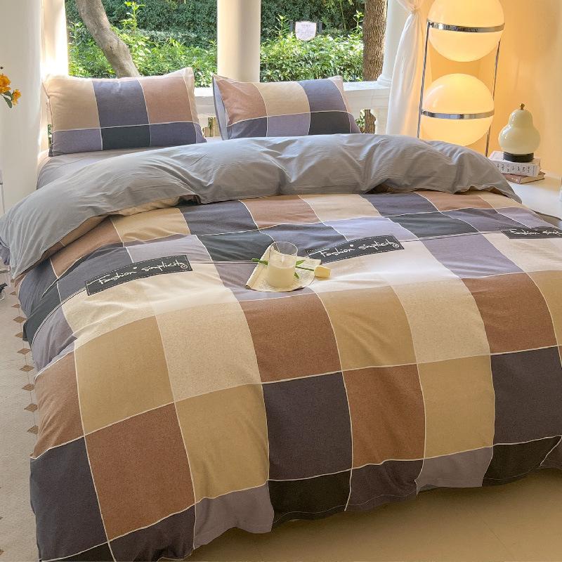 Small Fresh Four-piece Bed Sheet Set Quilt Cover Set Single Dormitory Three-piece Set Skin-friendly and Comfortable Bedding