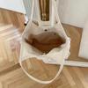 Summer Leisure Vacation Backpack Fairy Lace Shoulder Beach Bag Lace Mesh Tote Bag Underarm Shoulder Satchel Capacity Women's Bag