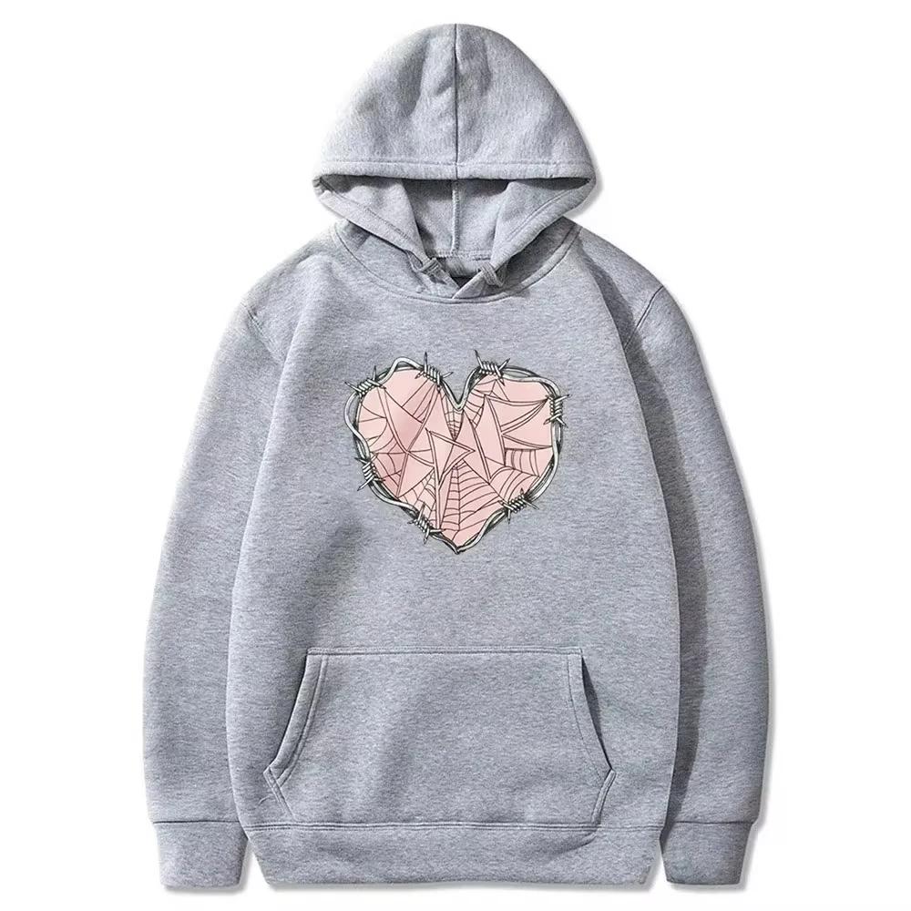 

XPLR Sam Colby Merch Web Heart Hoodies Women Men Sweatshirt Casual Style Harajuku Streetwear Fashion Clothing Pullover L