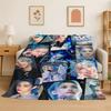 Kpop Felix Stray Kids Muziek Flanellen Deken Zacht Warme Plaid voor Slaapkamer Woonkamer Bed Reizen Kamperen Picknick Cadeau