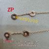 18K Rose Gold Plated Sterling Silver Triple Circle Snake Necklace with Diamond Accents – Women's Luxury Clavicle Jewelry