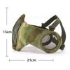 Nouveau Masque Tactique Respirant en Maille d'Acier V14 Demi-Visage pour Wargame CS Entraînement au Combat en Extérieur