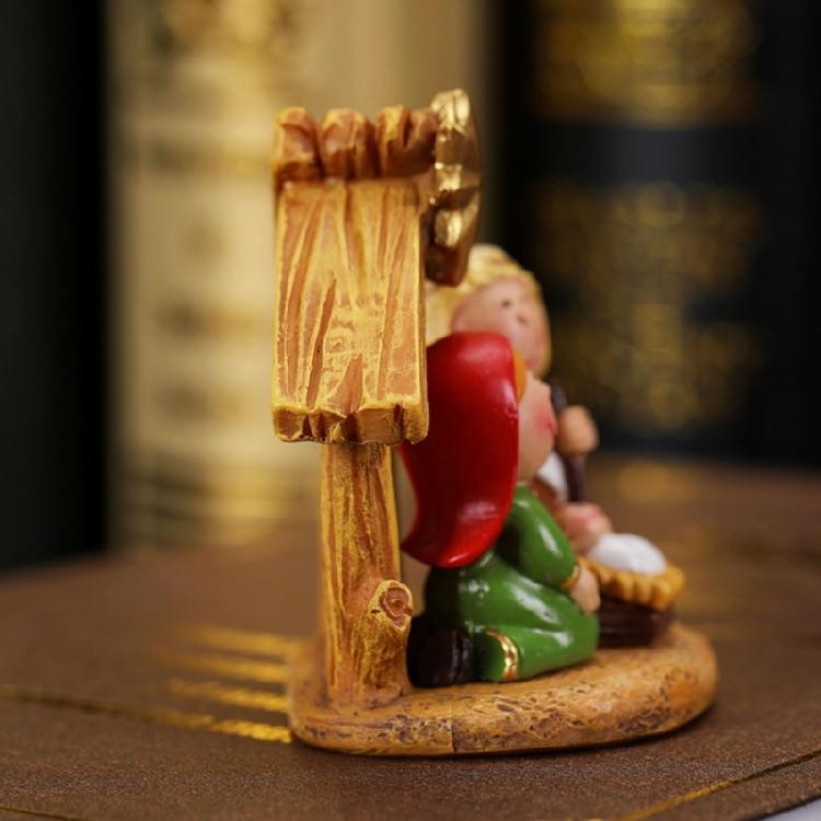 Religious Home Decors Nativity Scene Cartoon Resins Miniature Figurines Festives Tabletop Holiday Manger Scene Ornament