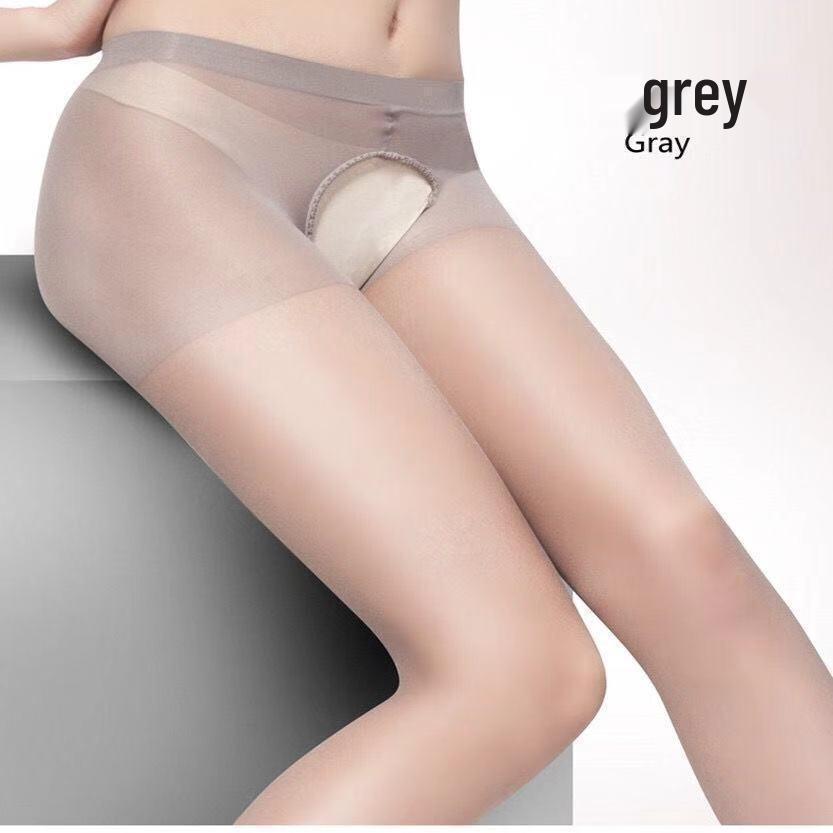 Love Story Women's Transparent Open Crotch Pantyhose & Underwear Set