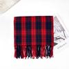 1116 New Korean plaid scarf women's winter senior sense versatile warm scarf student couple shawl dual-purpose