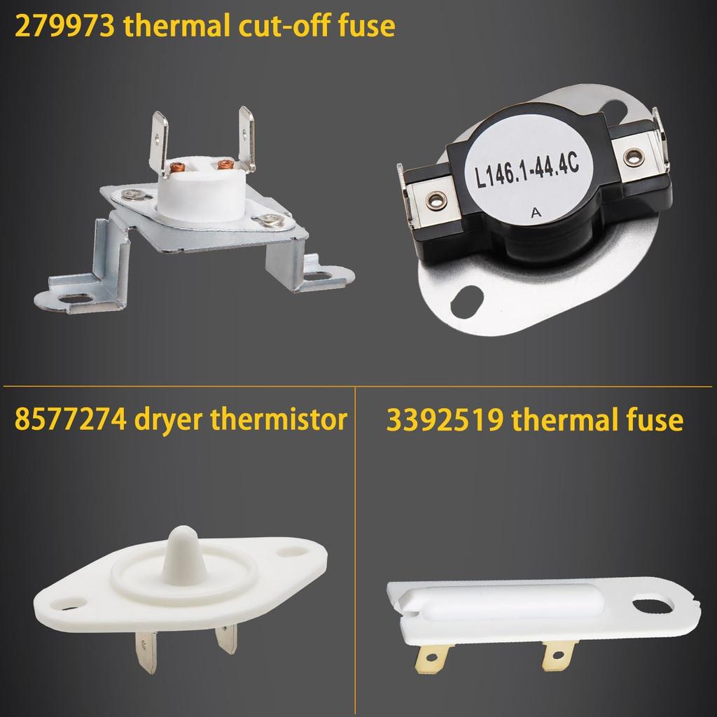 Dryer Heating Element Kit Compatible With Whirlpool WED5100HC0 WED5100HC1 WED5100HC2 WED5100HW0 WED5100HW1 WED5100HW2 WED5100HW3 WED5500XW0
