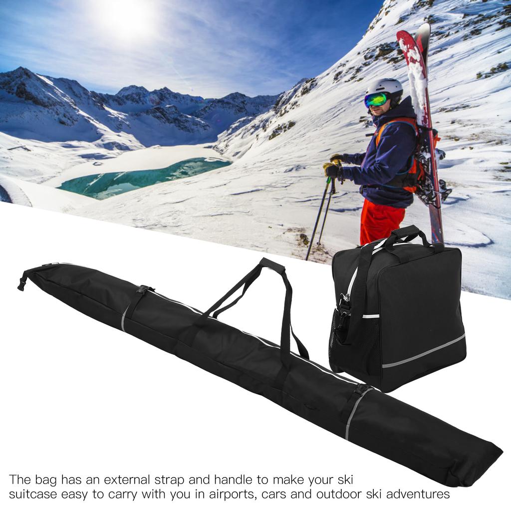 Nylon Snowboard Bag and Ski Boot Storage Bags Waterproof Carrying Travel Case Set
