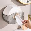 Wall-mounted, Non-perforated Creative Tissue Box, Face Towel Storage Box, Home Bathroom Tissue Box, Living Room