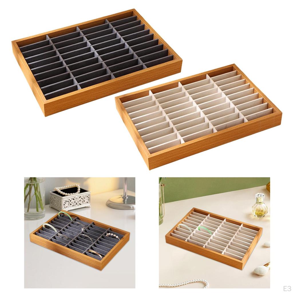Bangles Holder Jewelry Display Tray Gifts 40 Slots Stackable Versatile Organizer Storage Case for