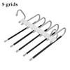 5 Grids and 9 Grids Stainless Steel Folding Pants Hanger – Multi-Layer Magic Clips & Retractable Space-Saving Organizer