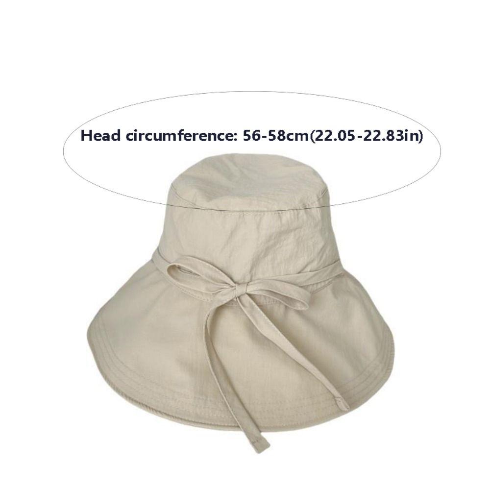 Korean Style Lace-up Fisherman Hat Wide Brim Cover Sunshade Sunshade Basin Hat Multi-functional Foldable Outdoor Fishing Cap