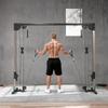 Academias Domésticas Multifuncionais com Sistema de Polia de Cabo, Máquina Crossover de Cabos com 4 Pegas para Treinamento de Força de Corpo Inteiro, Power Rack para Treino em Casa, Preto