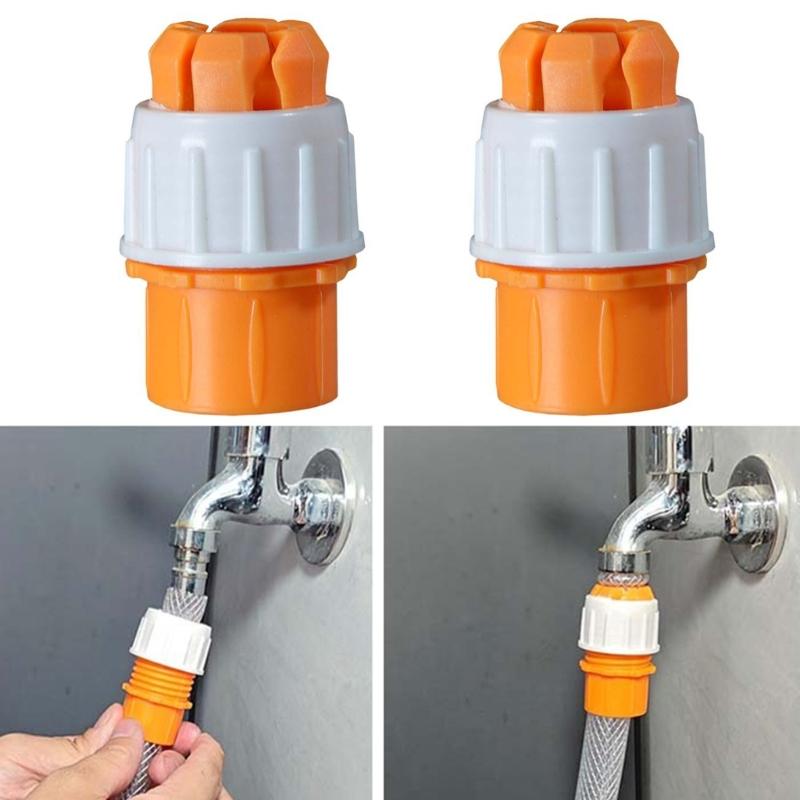 Water Pipe Faucet Adapter Plastic Pipe Quick Connector Universals Faucet Round Tap Adapter for Multiple Hose Sizes