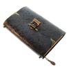 Embossed Pattern Soft Leather Travel Notebook with Lock and Key Diary Notepad Paper for Business Sketching & Writing