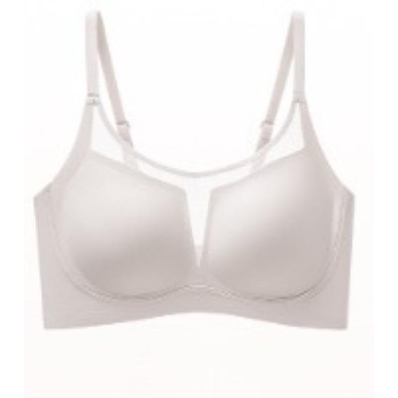

Women s Mesh Gauzy Big Boobs Show Small Gather on The Collection Side Breast Anti Sagging Anti Skin Out Underwear 34/75ABC серый