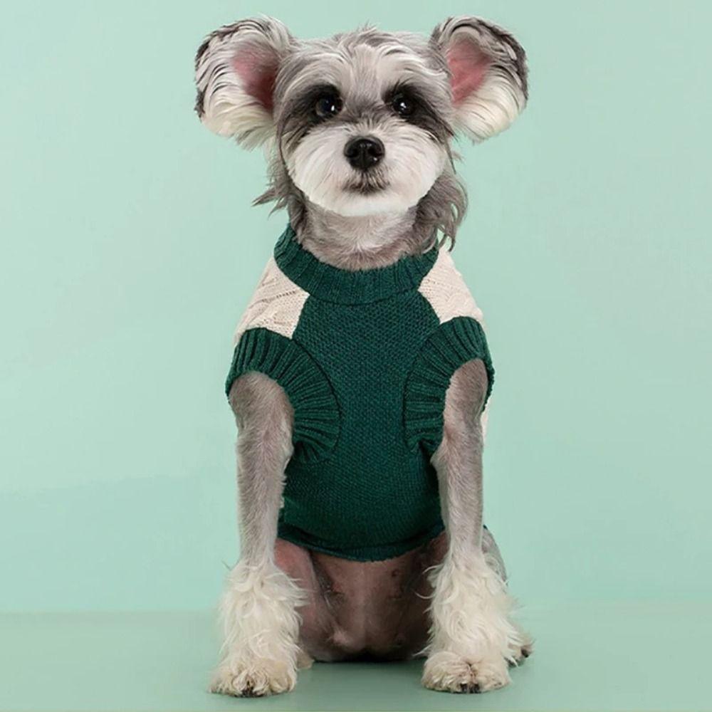 College Style Dog Cat Sweater Winter Puppy Knitted Vest Fashion Pet Clothes