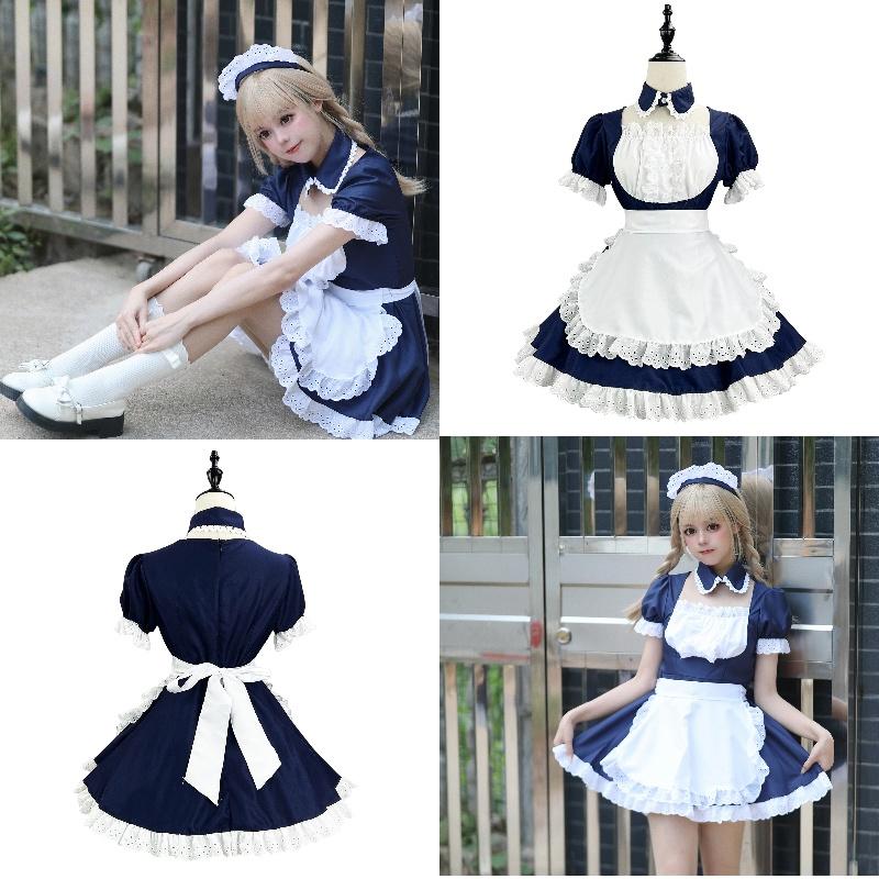 Maid Dress Lolita Game Anime Cosplay Performance Waitress Costume Uniform Party