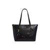 X Diary Embroidery Gallery Embroidery 33 Pebble Grain Leather Embroidered Tote Bag Women Tote Black C8365-IMA47