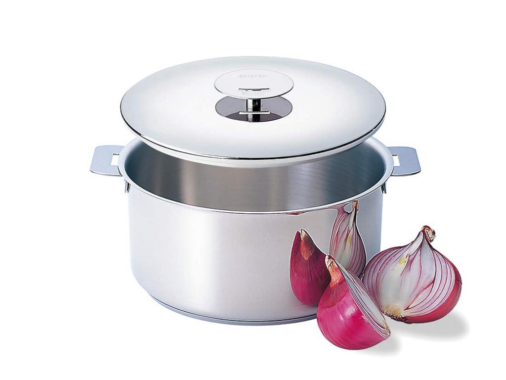 CRISTEL Stainless Steel Graphite Deep and Oven with C18GK Japanese Made in France Pot, 18cm, Gas, Induction, Compatible, Lid, [Official Product],