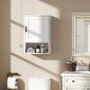 Bathroom Cabinet, Wall Mounted Storage Cabinet with Adjustable Shelves, 40 x 20 x 60 cm, White