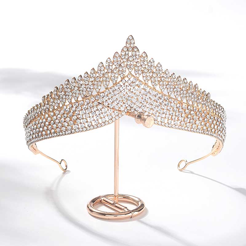 Korean Fashion Style Luxury Retro Rhinestone Royal Princess Tiara Crown Headband Bride Noiva Wedding Party Hair Accessories