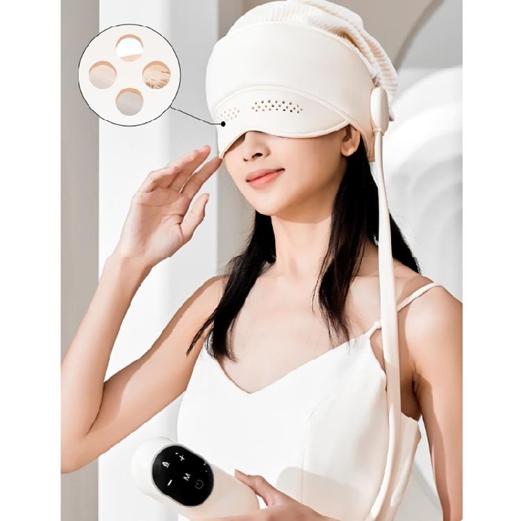 Air Pressure Head Massager Electric Head Massager with 4 Massage Mode Head and Eye Massage Caps for Relax