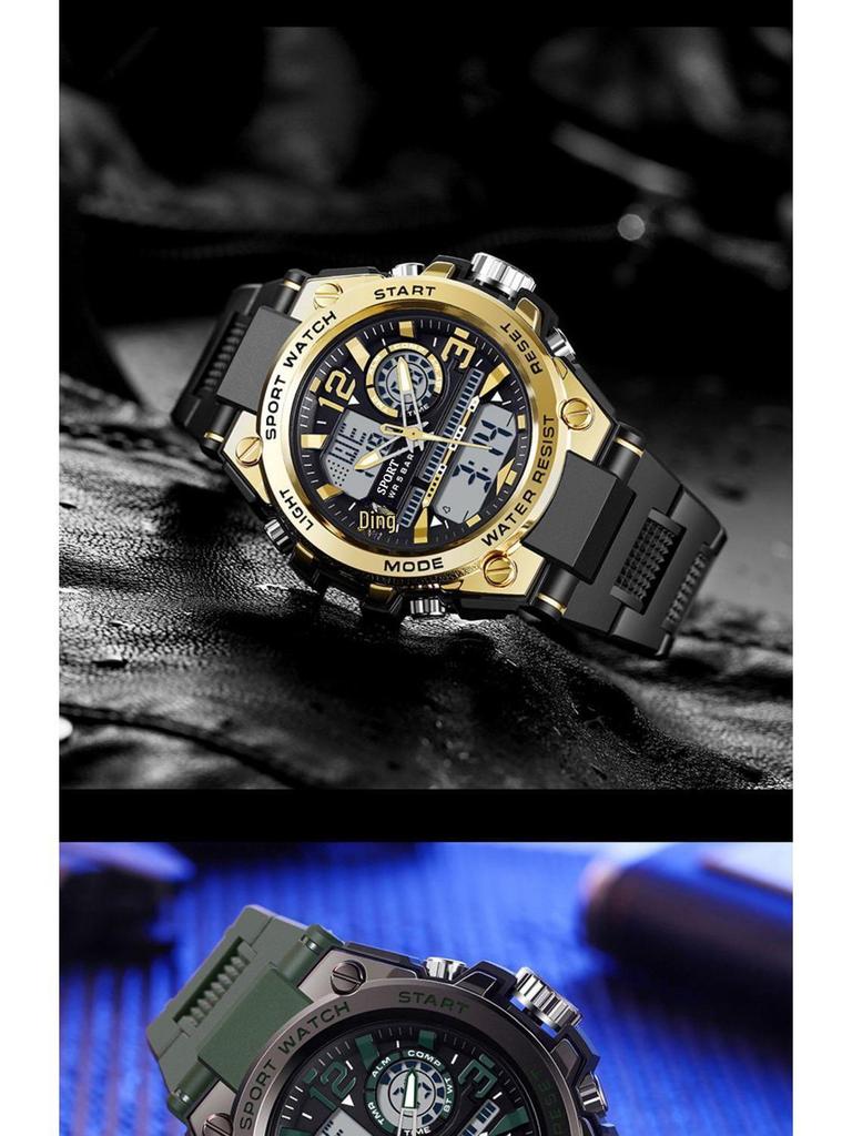 Trendige Herren Multifunktions Wasserdichte Sport Digitaluhr mit Großem Zifferblatt