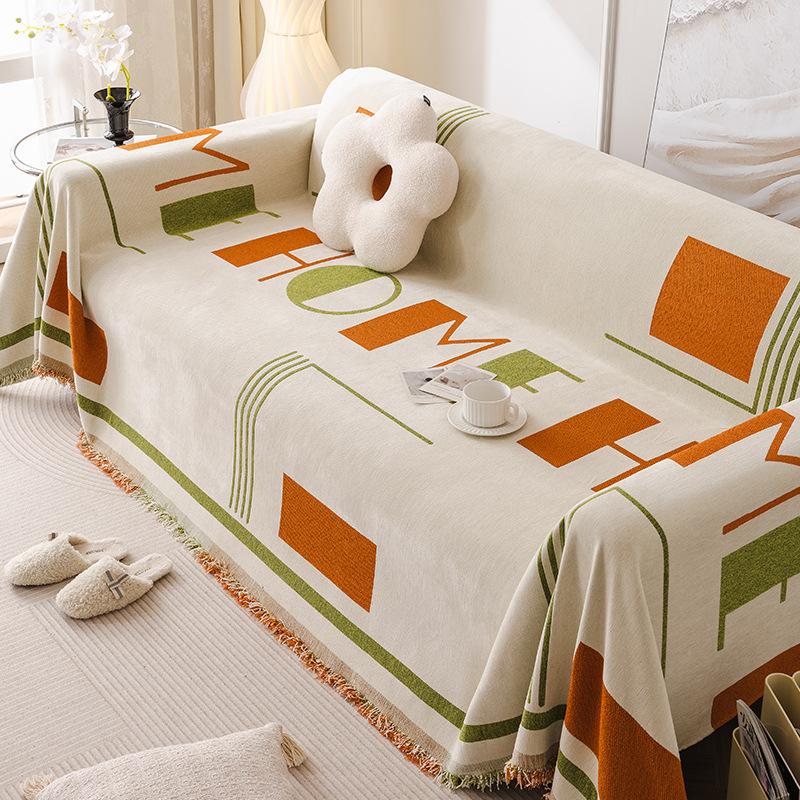 

Современный простой диван-полотенце из шенилла, утолщенный чехол для дивана с защитой от царапин, универсальный чехол, цельная диванная подушка 180*130cm