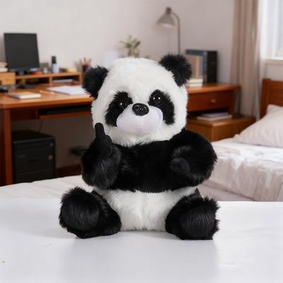 Soft Emotional Support Plush Toy Panda Realistic Cute Plush Toy Doll Cow/Raccoon Companion Healing That Hugs You Back Panda