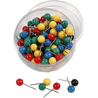 Steel Pins with Colored Plastic Heads. Ref 14250