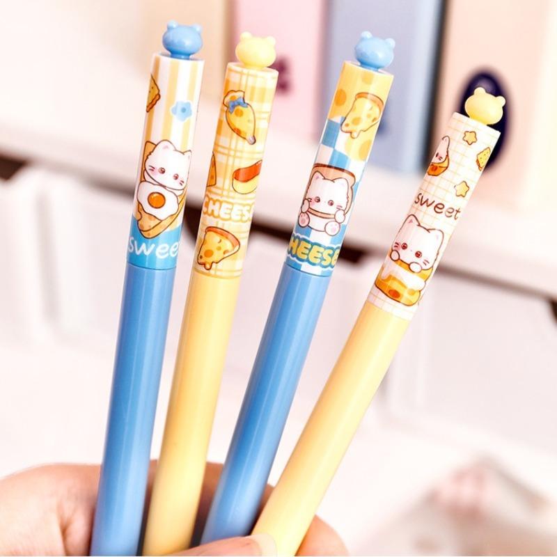 20Pcs Cat Gel Pen for Students 0.5mm Black Ink Smooth Writing Tool Cartoon for Journaling Note-Taking Ideal Classroom Prize Stationery