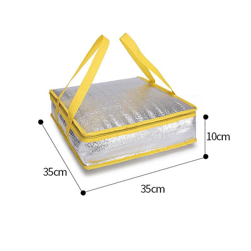 Портативный контейнер для напитков, термоконтейнер для доставки еды, сумка для доставки пиццы, сумка-холодильник, пакет со льдом, изоляционная сумка 12in 35×35×10