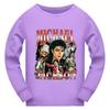 5715 Kid Boys Girls Jackson Singer Print Long Sleeves T-Shirt