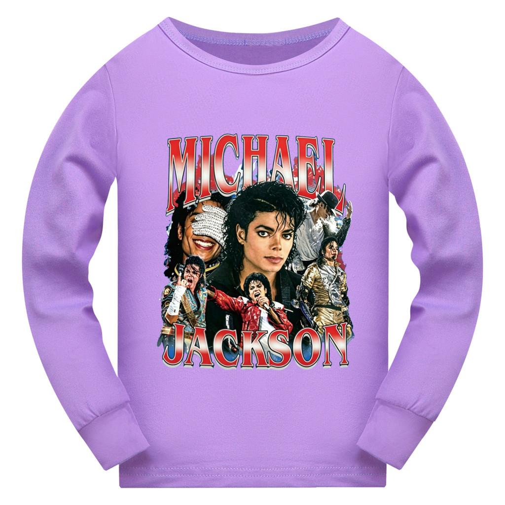 5715 Kid Boys Girls Jackson Singer Print Long Sleeves T-Shirt
