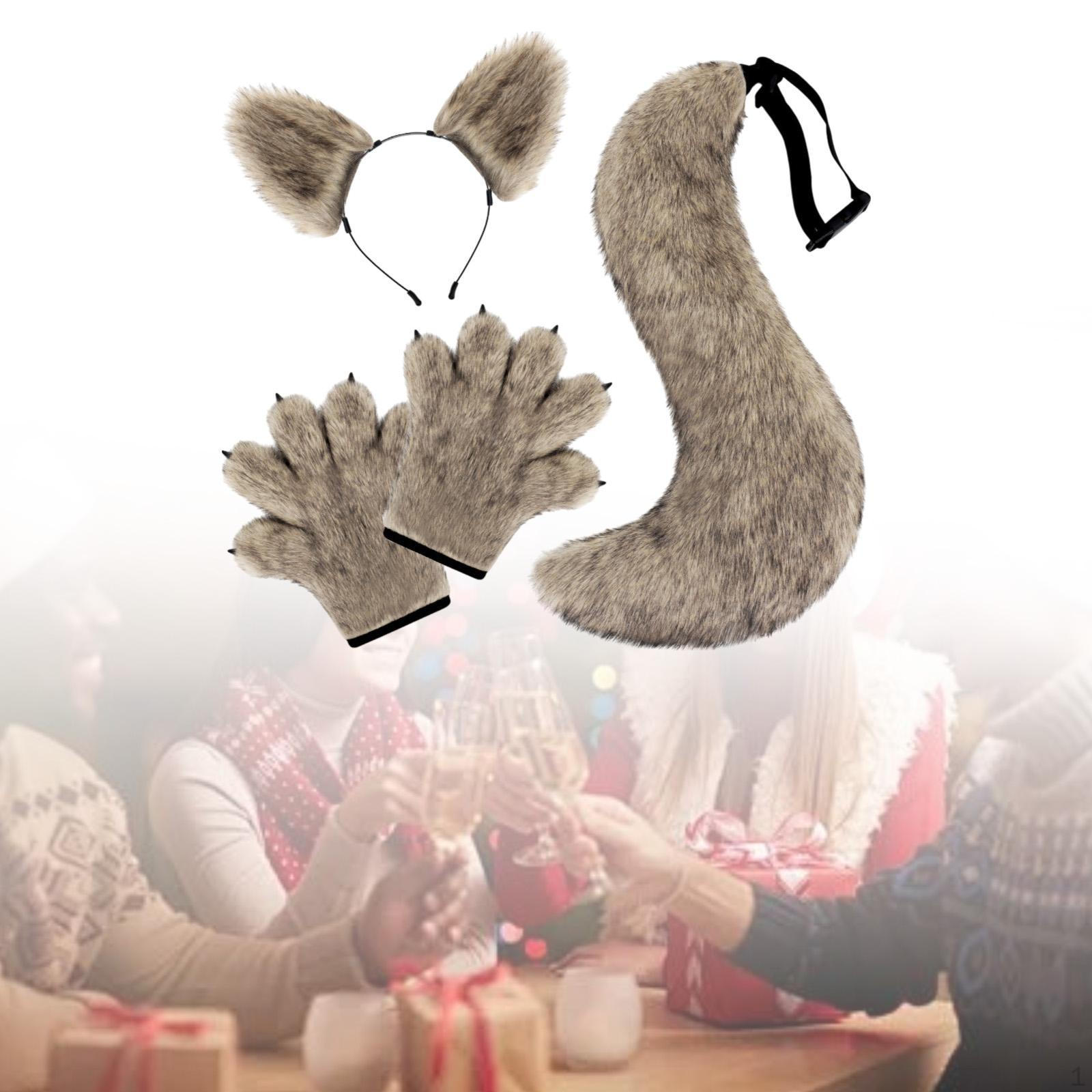 

Костюм «Волчьи уши и хвост» для фестиваля, карнавала, ночного клуба, ролевой игры Light Coffee