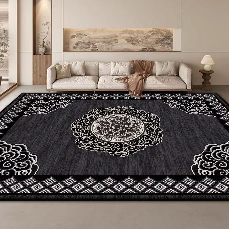 New Chinese Style Large Size Carpet for Living Room Coffee Tables Mat Antiskid Study Decoration Rug Easy Cleaning Customizable