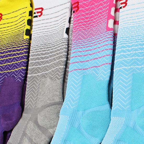 Training Socks Striped Patchwork Achilles Tendon Protection Breathable Non-Slip Towel Bottoms Anti-friction Soccer Socks for Adult