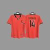 Retro jersey, football jersey, classic nostalgic replica Thai jersey, game training jersey, short-sleeved sportswear.