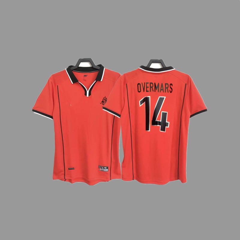 Retro jersey, football jersey, classic nostalgic replica Thai jersey, game training jersey, short-sleeved sportswear.