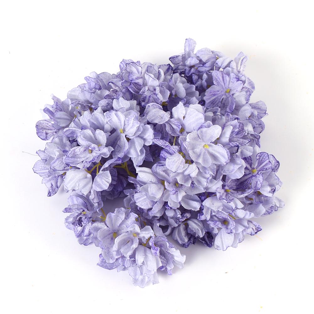 Künstliche Hortensienblüten mit verbrannten Rändern: Seide DIY Antiker Stil Hanfu Kopfschmuck Zubehör