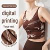 Lulu Women's Shock-Absorbing Sports Bra - Beautiful Back Print Yoga Crop Top