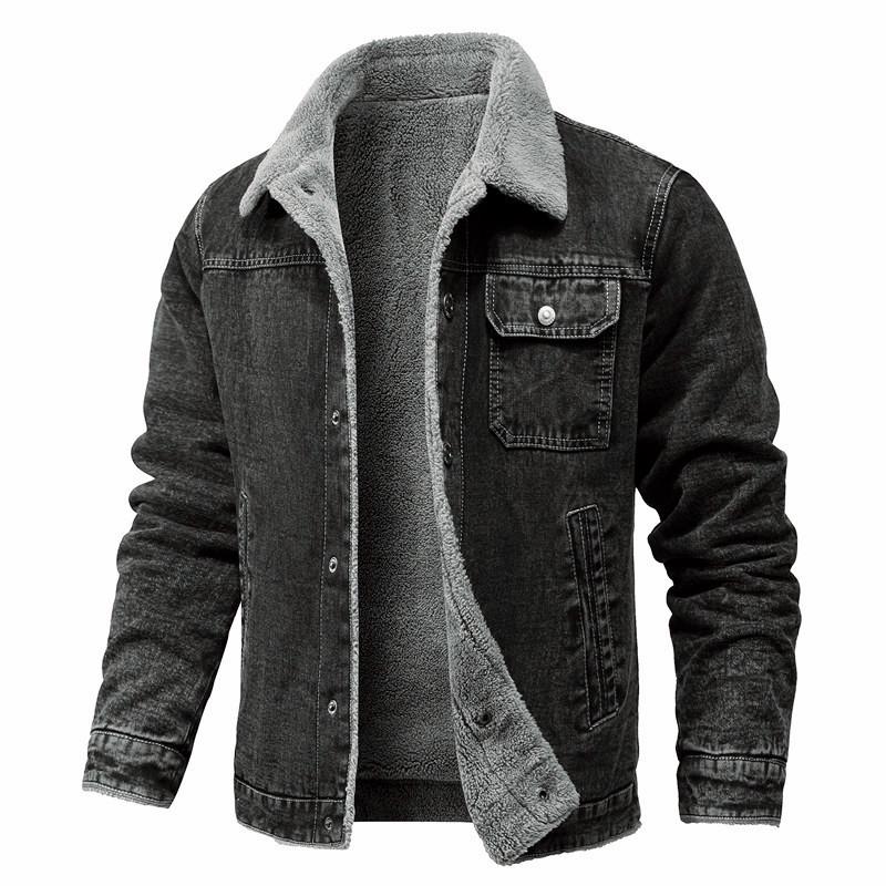 2026 Spring/Autumn Men s Fleece Cotton Workwear Casual Jacket XXL