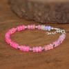 Pink Ethiopian Opal Bracelet, 18K Gold Filled, Dainty Beaded Jewelry