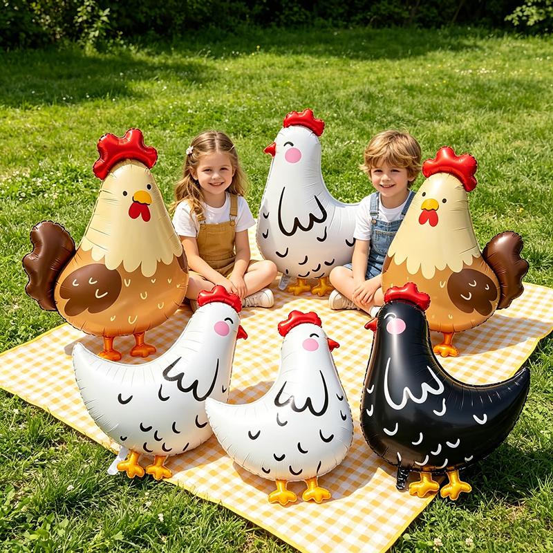 2PCS Cartoon Animal Standing Foil Balloons Long Float Time Thick Aluminum Foil for Wedding Kids Birthday Decor