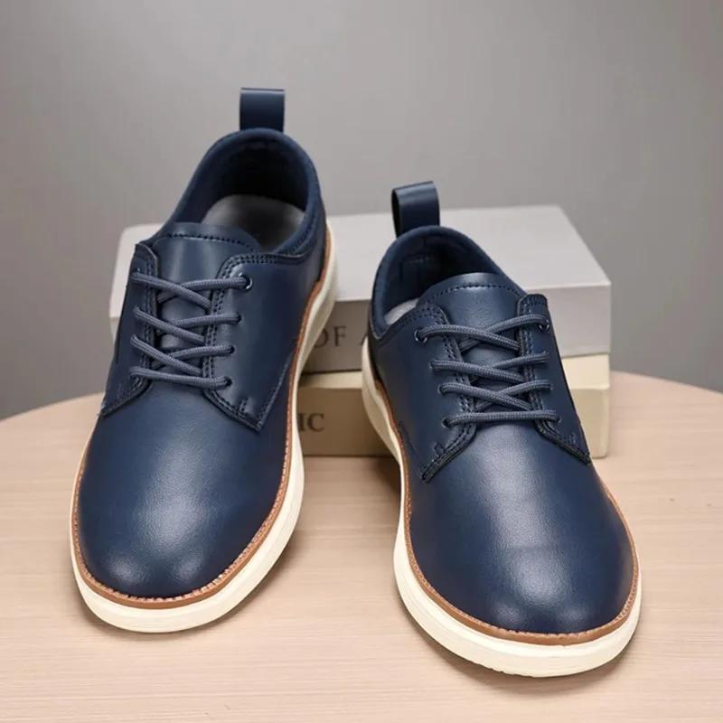 Herren Leder Business Schuhe Schnürschuhe Leichtgewichtige Mode Business Schuhe Bequeme Freizeit-Laufschuhe für Outdoor-Reisen