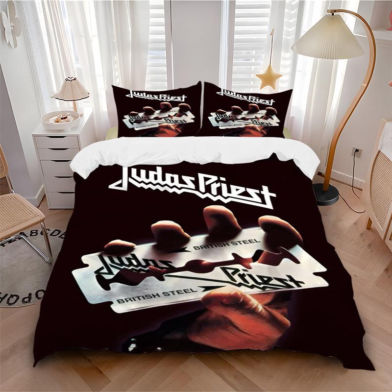 British Steel Bedding 3 Piece Set HD Print Duvet Cover Pillowcases for Teens Adult Bedroom Decoration Christmas Gift