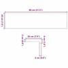 VidaXL Appuis de fenêtre 2 pcs non traité 80x20x2 cm bois chêne massif 4009094